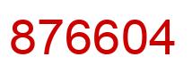 Number 876604 red image