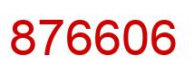 Number 876606 red image