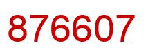 Number 876607 red image