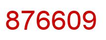 Number 876609 red image