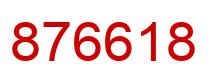 Number 876618 red image