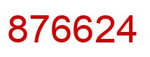 Number 876624 red image