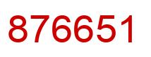 Número 876651 imagen rojo