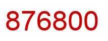 Number 876800 red image