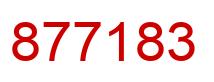 Number 877183 red image