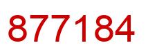 Number 877184 red image