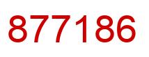 Number 877186 red image