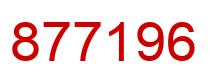 Number 877196 red image