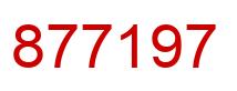 Number 877197 red image