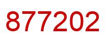 Number 877202 red image