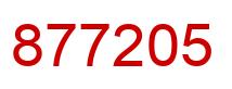 Number 877205 red image