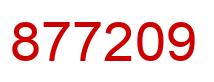 Number 877209 red image