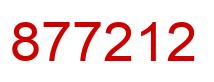 Number 877212 red image