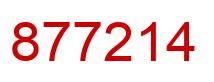 Number 877214 red image