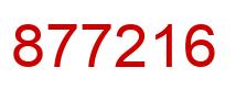 Number 877216 red image