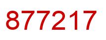 Number 877217 red image
