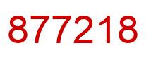 Number 877218 red image