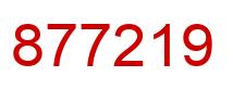 Number 877219 red image