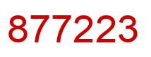 Number 877223 red image