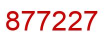 Number 877227 red image