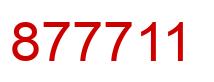 Número 877711 imagen rojo