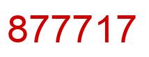 Número 877717 imagen rojo