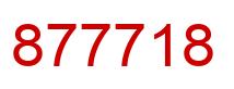 Número 877718 imagen rojo