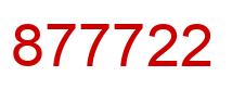 Número 877722 imagen rojo