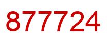 Número 877724 imagen rojo
