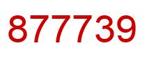 Número 877739 imagen rojo