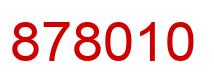 Number 878010 red image