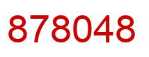 Number 878048 red image