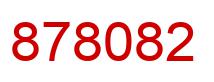 Number 878082 red image