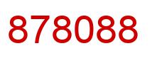 Number 878088 red image