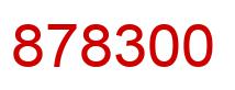 Number 878300 red image