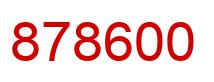 Number 878600 red image