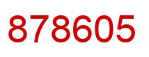 Number 878605 red image