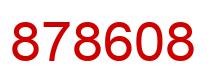 Number 878608 red image