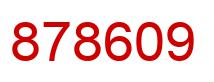 Number 878609 red image