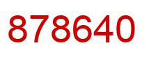 Number 878640 red image