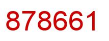 Number 878661 red image