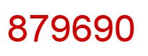 Number 879690 red image