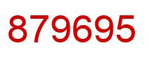 Number 879695 red image