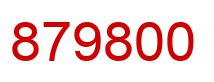 Number 879800 red image