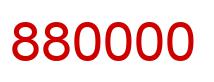 Number 880000 red image