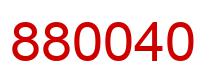 Number 880040 red image