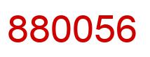 Number 880056 red image