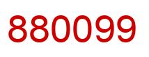 Número 880099 imagen rojo