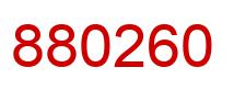Number 880260 red image