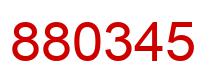 Number 880345 red image